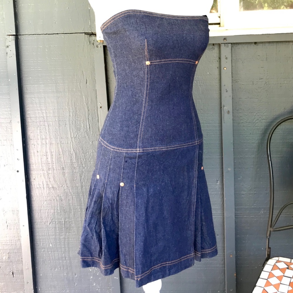 Cute Strapless Jean Dress (Sz 4)